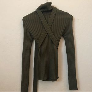 SOLD JPG by Gaultier olive green bondage sweater